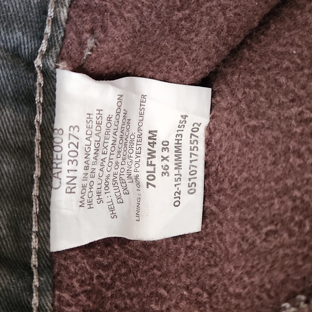 Wrangler Camo fleece lined cargo pants Mens 36 x 30 - Picture 8 of 10